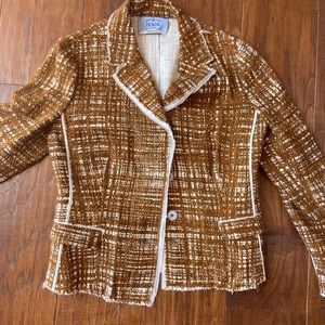 Prada linen and cotton tweed blazer size 46